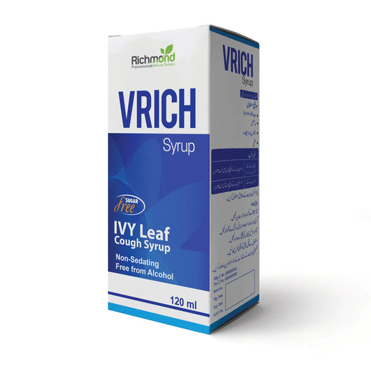 VRICH IVY Leaf Cough Syrup – Natural Relief for Cough & Bronchitis 120ml – Available in Pakistan