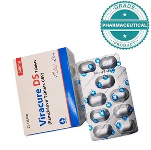 Viracure DS 500mg famciclovir tablets pack of 21 front view