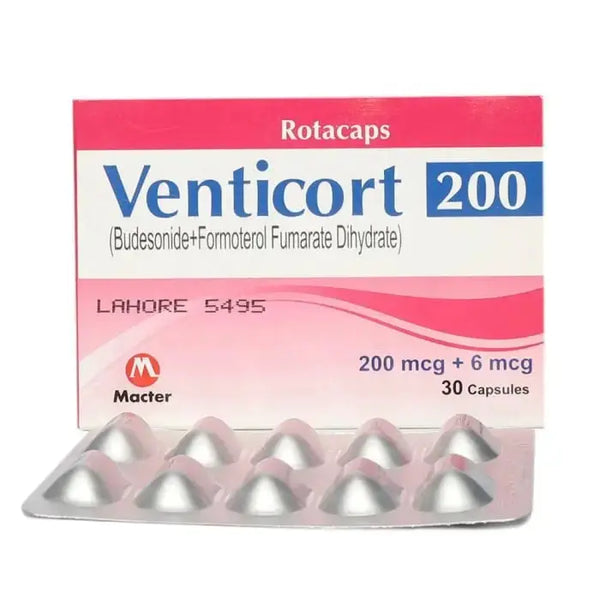 Venticort 200mcg + 6mcg Rotacaps – Asthma & COPD Maintenance Inhaler 01