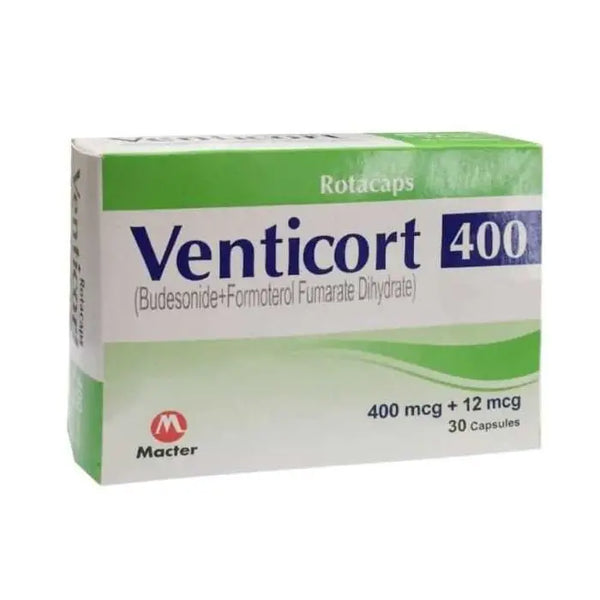 Venticort 400mcg + 12mcg Rotacaps – Asthma & COPD Maintenance Inhaler 01