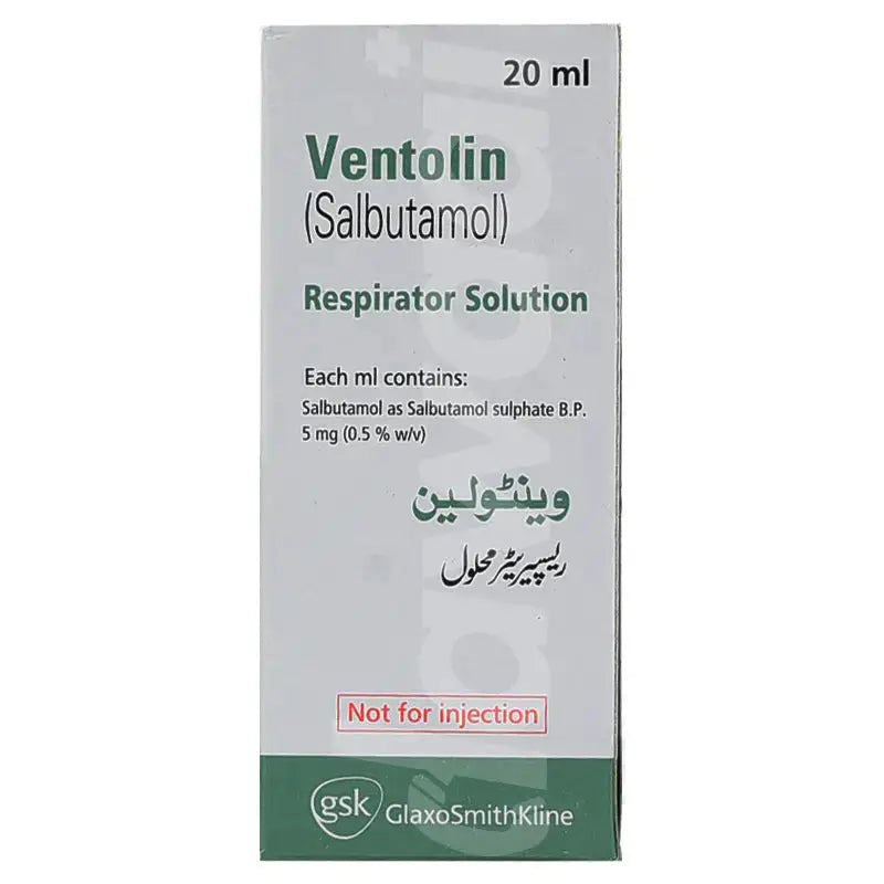 Ventolin 20ml Respirator Solution 5mg ��� Asthma & Breathing Problems Relief