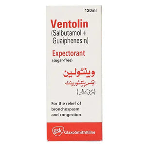 Ventolin Expectorant Syrup 120ml by GlaxoSmithKline Pakistan – Rx respiratory medication