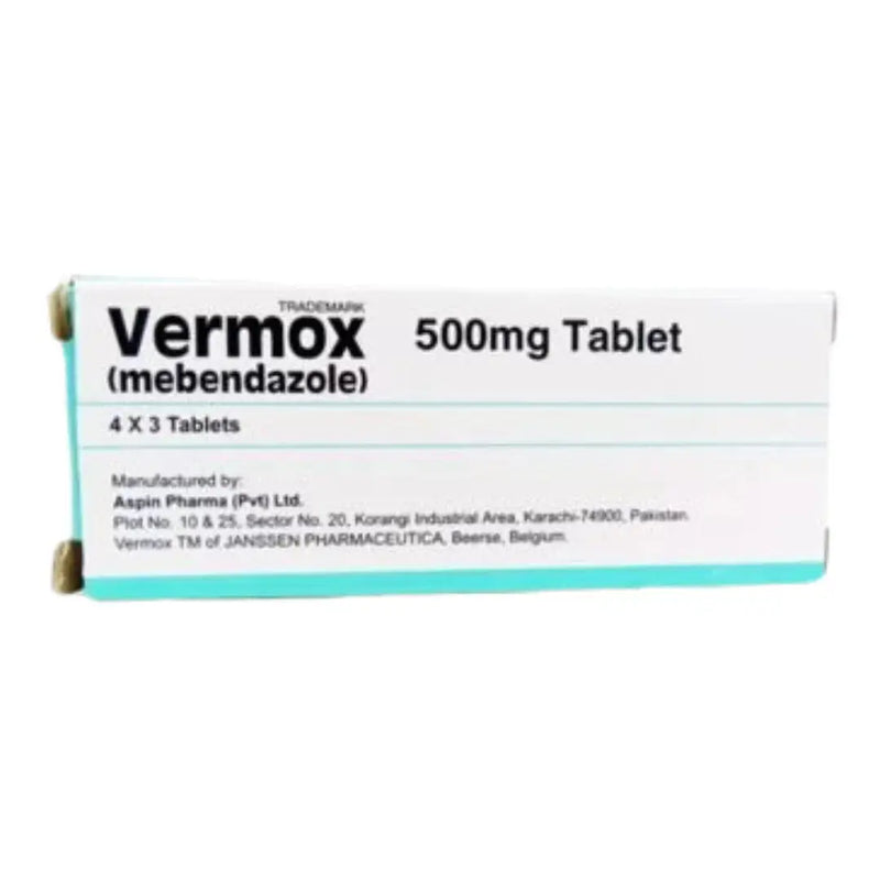 Vermox Tablets 500mg (Mebendazole) — Aspin Pharma