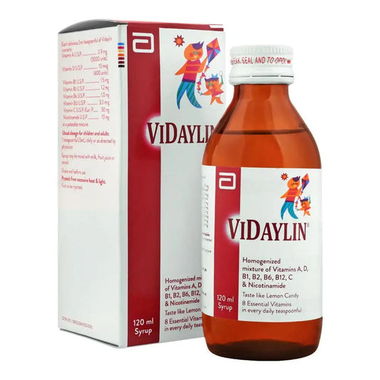 Vidaylin Syrup 120ml – Multivitamin Supplement for Energy & Immunity – Available in Pakistan
