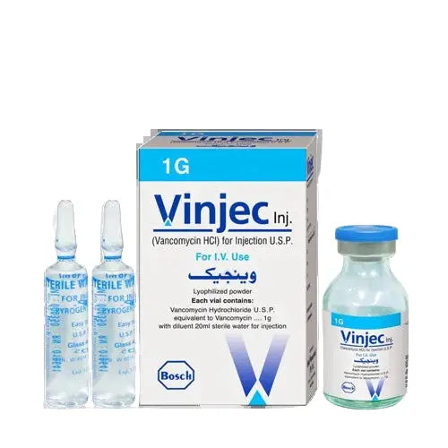 Vinjec IV Injection 1g — Vancomycin Hydrochloride for Serious Bacterial Infections – Available in Pakistan