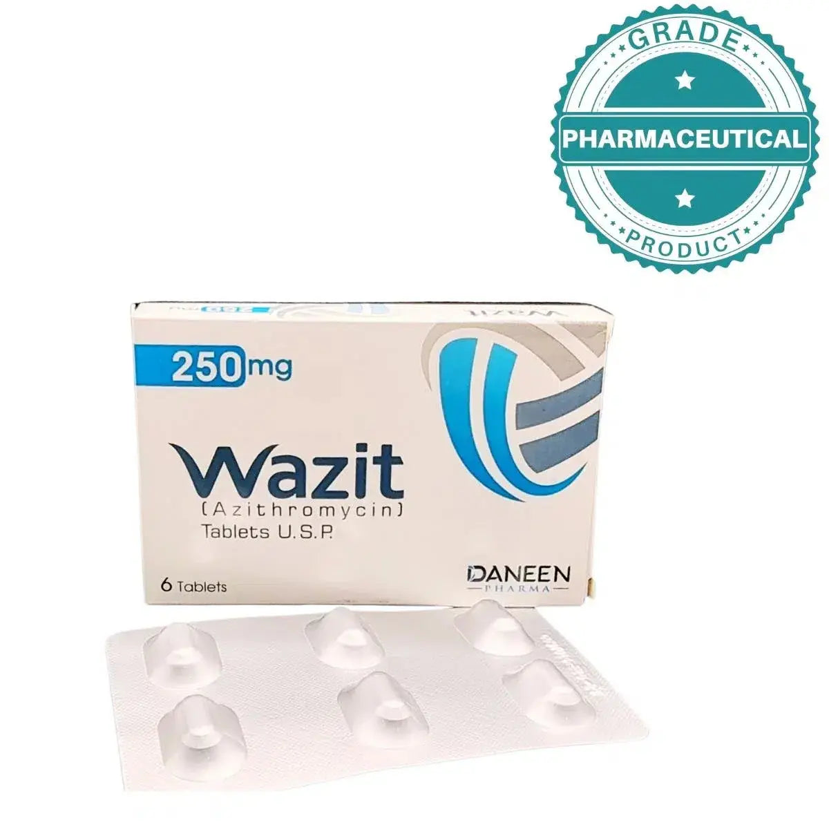 Wazit Tablets (Azithromycin) 250mg Pack of 6 Tablets