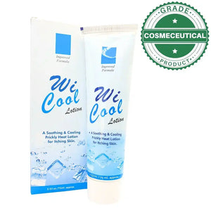 Wicool Lotion 75ml camphor menthol phenol formula packaging detail
