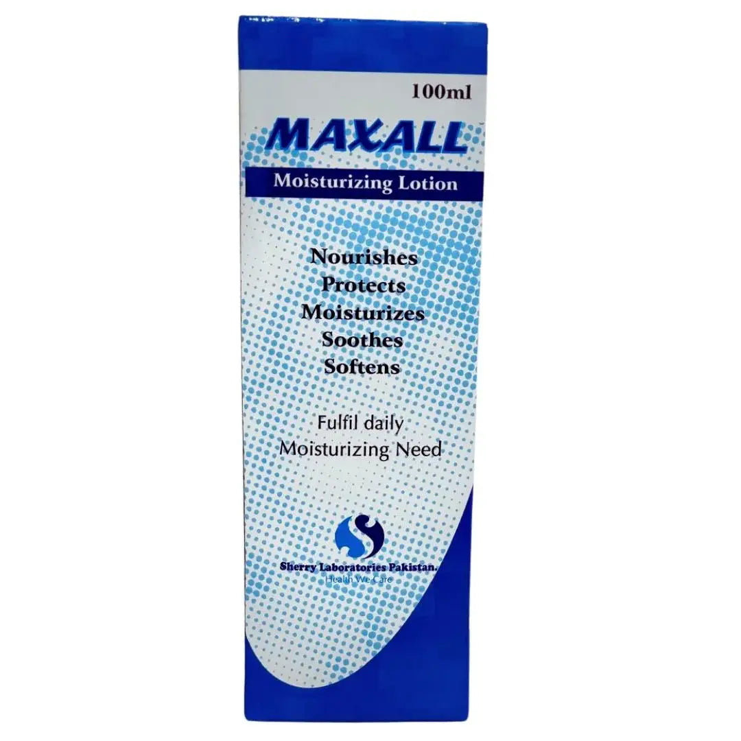 Maxall Moisturizing Lotion 100ml - Sherry Laboratories label