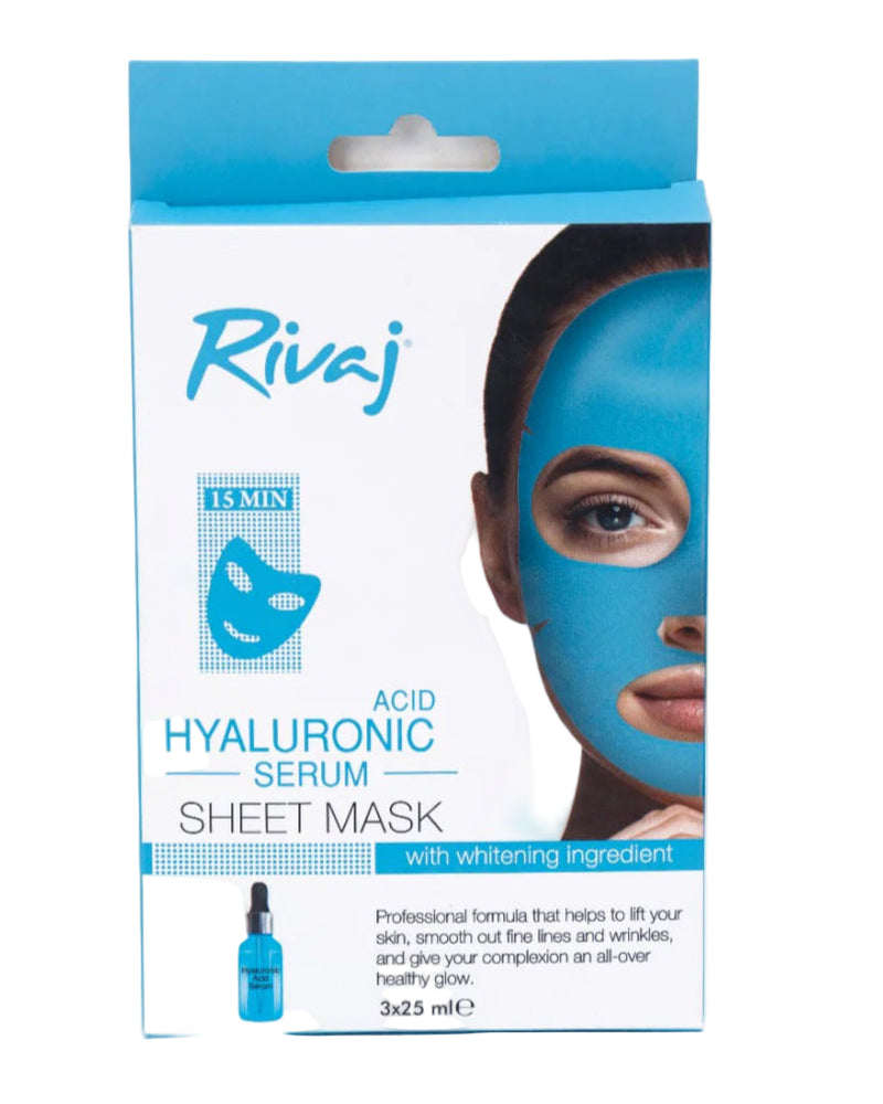 Rivaj Hyaluronic Acid Serum Sheet Mask – Hydrating & Moisturizing