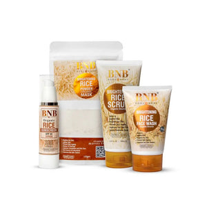 BNB Rice Renewal Bundle – Facewash, Scrub, Mask & Sunscreen