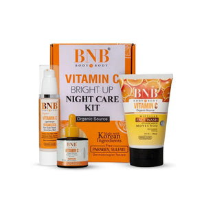BNB Vitamin C Bright Glow Kit – Face Wash, Serum, Mask & Night Cream