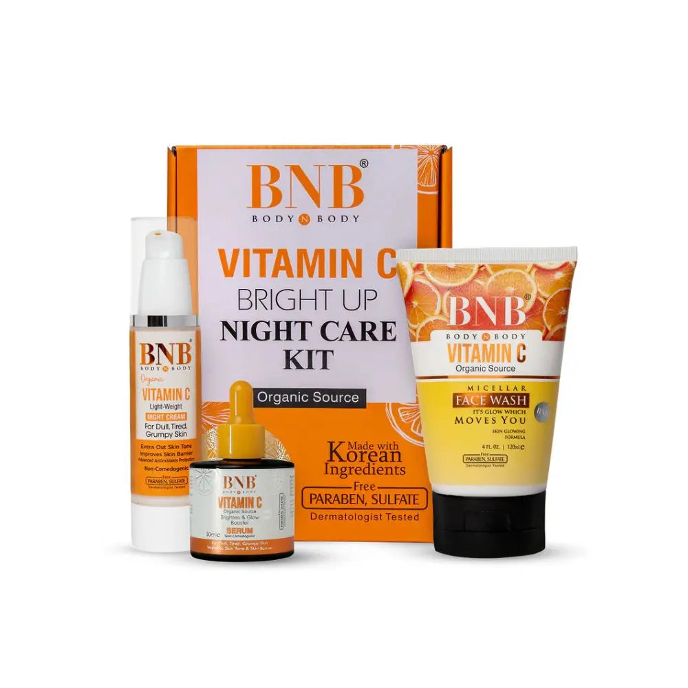 BNB Vitamin C Bright & Glow Kit ��� Facewash, Serum, Mask & Night Cream