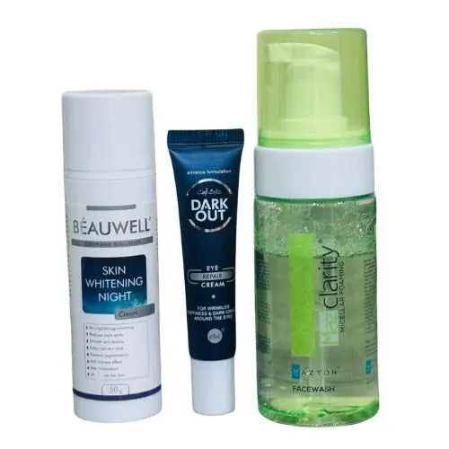Lazy Girl Bundle - Micellar Water, Night Cream & Eye Cream Kit