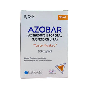 Azobar Azithromycin 200mg/5ml Dry Suspension for Bacterial Infections (30ml)