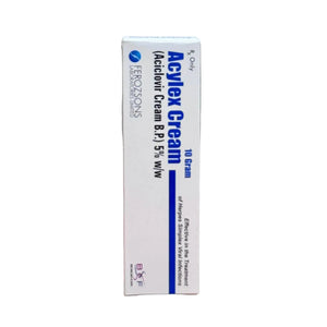 Acylex Acyclovir 5% Cream for Cold Sores & Herpes Simplex (10g)