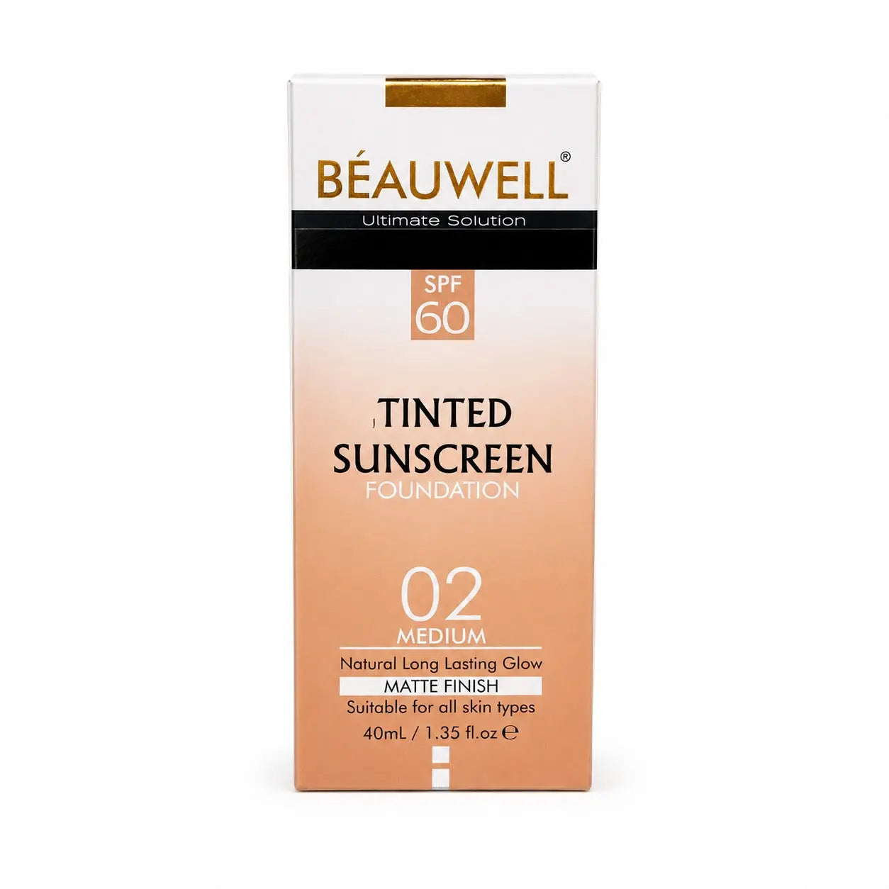 Beauwell Tinted Sunscreen SPF60 Medium