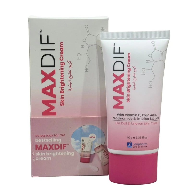 Maxdif Skin Brightening Cream 40g — Hypoallergenic, Alpha Arbutin & Kojic Acid