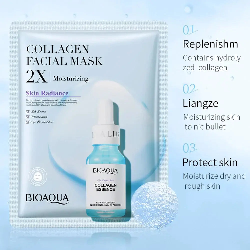 BIOAQUA Collagen Facial Sheet Mask 2X Moisturizing