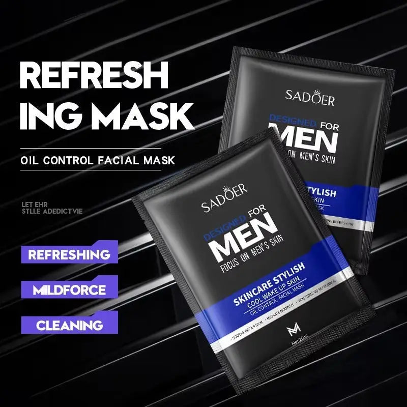 SADOER Men's Oil Control Facial Mask – Pore Tightening and Matte Finish – View Product Detail