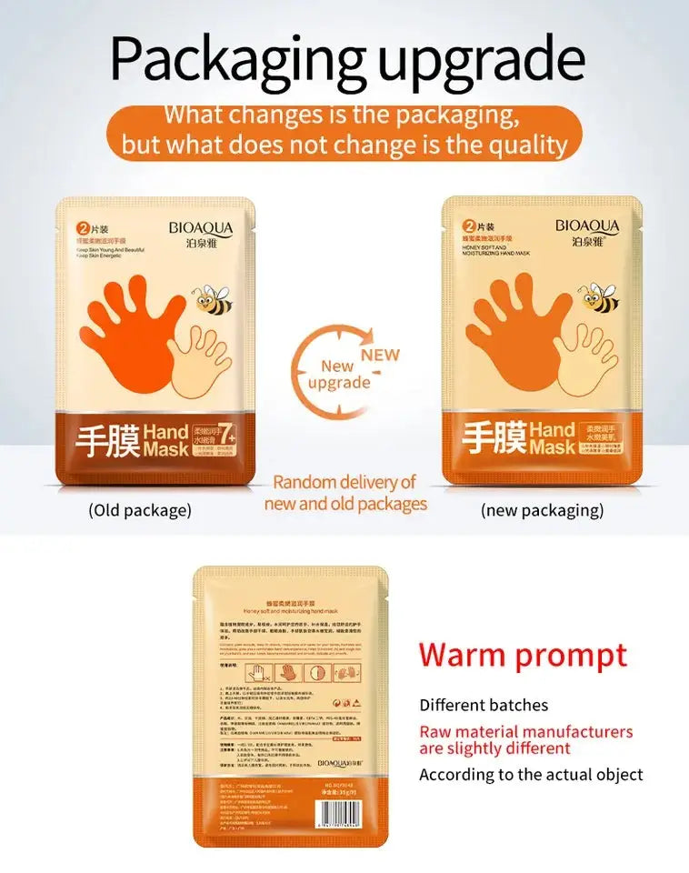 BioAqua Honey Hand Mask Packaging — Derma.pk Pakistan Hand Care Product