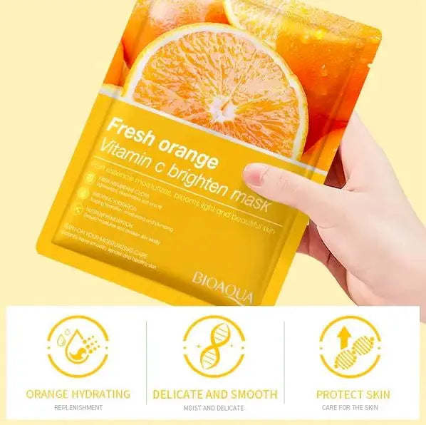 BioAqua Vitamin C Brighten Facial Mask packaging — Vitamin C skin brightening mask