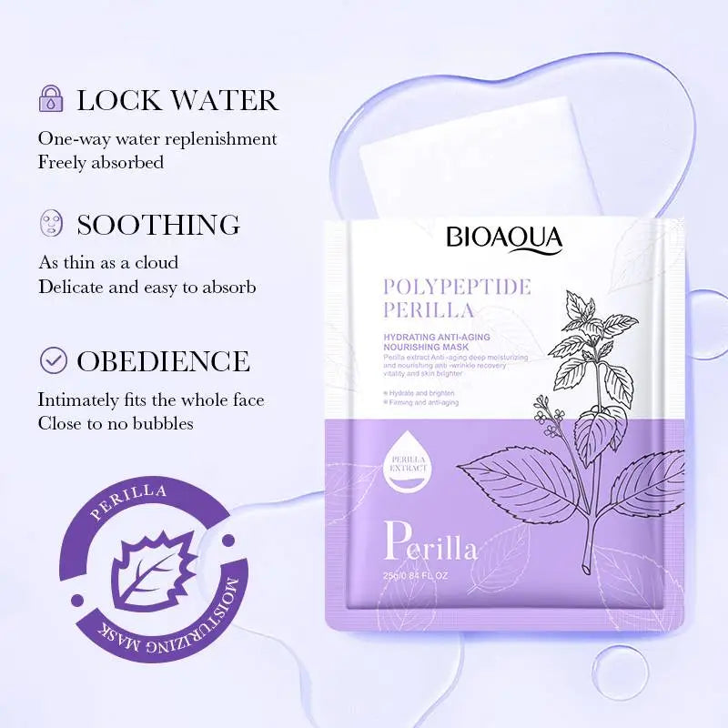 BioAqua Polypeptide Perilla Facial Mask — Texture and Essence Detail