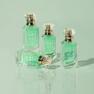 Huda Beauty Kayali Yum Pistachio Gelato | 33 Eau de Parfum Intense 10ml – front of packaging