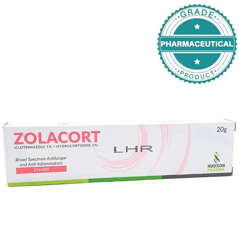 Zolacort Clotrimazole 1% + Hydrocortisone Acetate 1% Antifungal Cream 20g