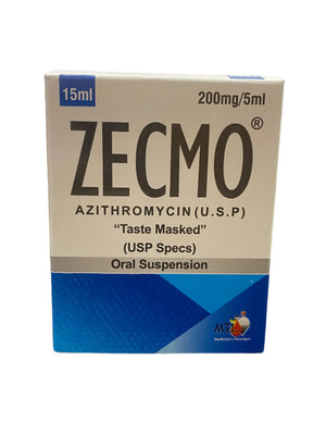 Zecmo Azithromycin 200mg/5ml Oral Suspension