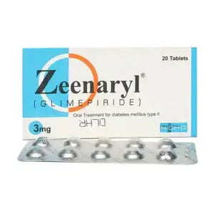 Zeenaryl Tablets 3mg Glimepiride Strip Pack | Derma.pk