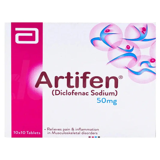 Artifen Tablets 50mg — Diclofenac Sodium Pain Relief – Available in Pakistan