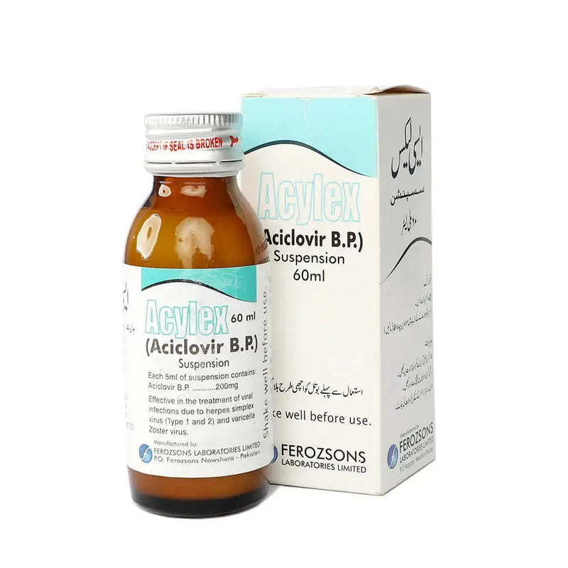 Acylex Suspension 60ml – Treatment for Chickenpox and Herpes Infections