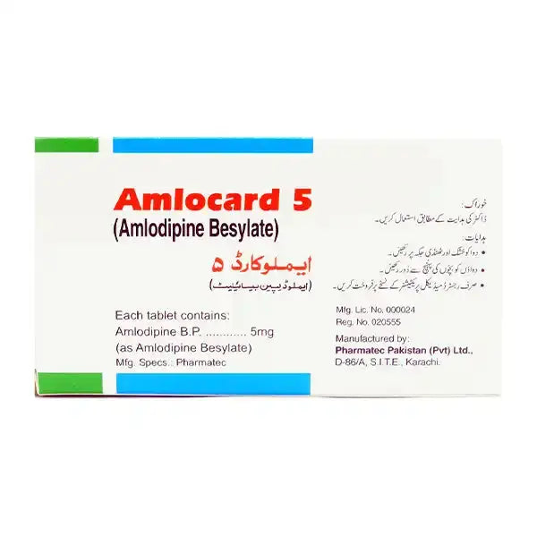 Amlocard 5mg Tablets