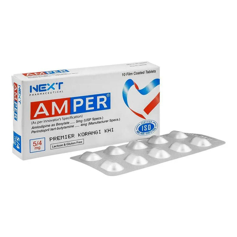 Amper 5/4mg Tablets — Amlodipine & Perindopril for Hypertension