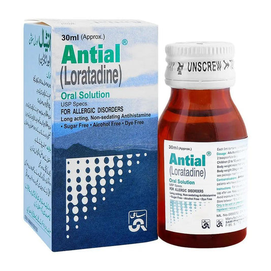 Antial 30ml Suspension — Loratadine for Allergy Relief in Children – Available in Pakistan