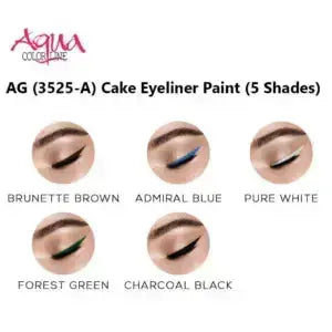 Aqua Color Eyeliner Line Cake Eyeliner - Green Aqua color line
