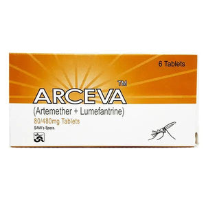 Arceva 80/480mg Tablets — Artemether & Lumefantrine for Malaria