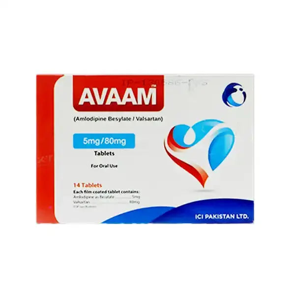 Avaam 5mg/80mg Tablets – Amlodipine & Valsartan for Hypertension
