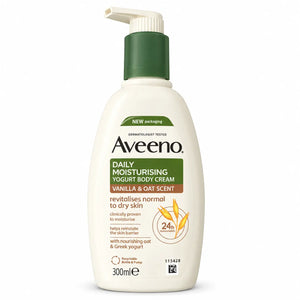 Aveeno Daily Moisturising Yogurt Body Cream Vanilla & Oat 300ml