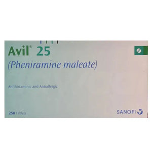 Avil Tablets 25mg 250’s – Allergy Relief, Sleep Aid, Antihistamine