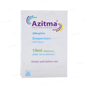 Azitma 200mg/5ml 30ml Suspension – Azithromycin for Bacterial Infections and Throat Relief