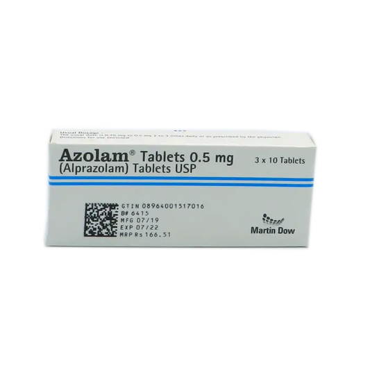Azolam 0.5mg Tablets – Alprazolam for Anxiety & Panic Disorders – Available in Pakistan