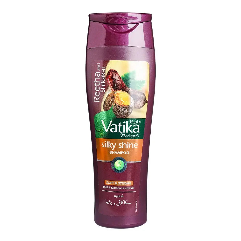 Dabur Vatika Reetha & Shikakai Silky Shine Shampoo, 185ml – Available in Pakistan