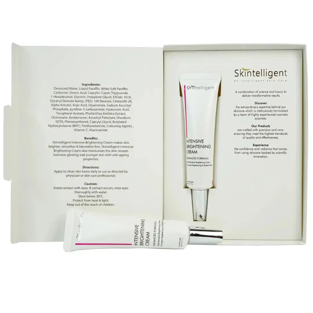 Davis & Co Intensive Brightening Cream ingredients label — anti-aging radiant skin Pakistan