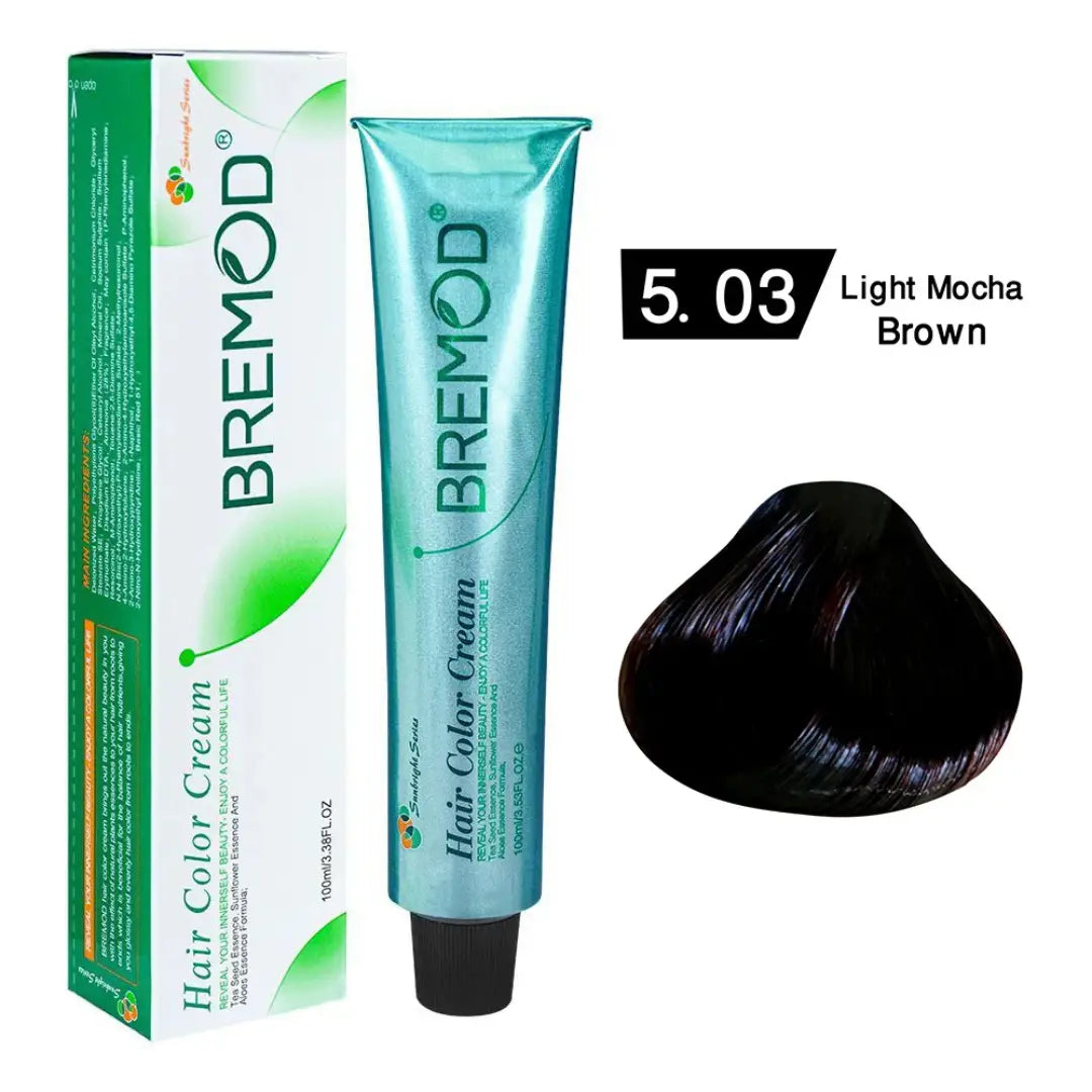 Bremod Hair Color 5.03 Light Mocha Brown | derma.pk