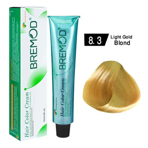 Bremod Hair Color 8.3 Light Gold Blonde 100ml — shade swatch – View Product Detail