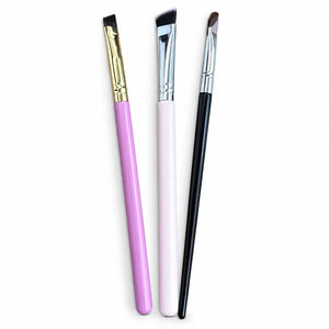 Angled Detail & Brow Brush - Pink, White & Black - 001