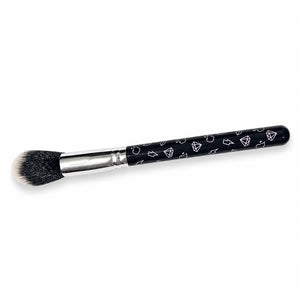 Angled Duo-Fibre Brush - Black Patterned Handle - 065
