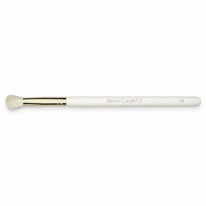 Beauty Creations 18 Tapered Blending Brush - White Handle Gold Ferrule - 103
