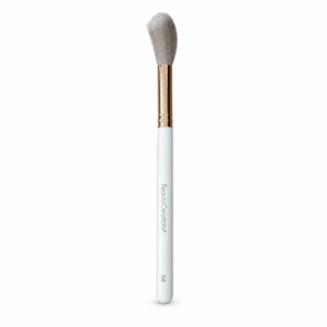 Beauty Creations 06 Angled Blush/Contour Brush - White Handle Rose Gold Ferrule - 111